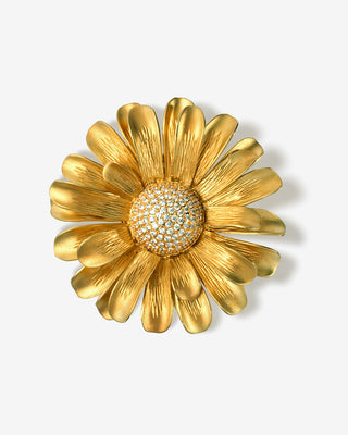 Marguerite Pendant with Brooch Fitting Yellow Gold