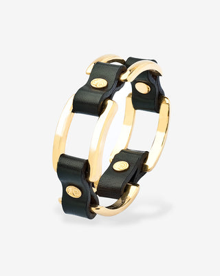 Arena Bracelet Leather Yellow Gold
