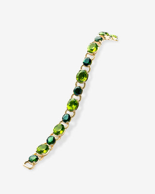 Harlequin Bracelet Peridot & Green Tourmaline Yellow Gold