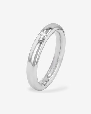 Oval Bangle 11 mm White Gold