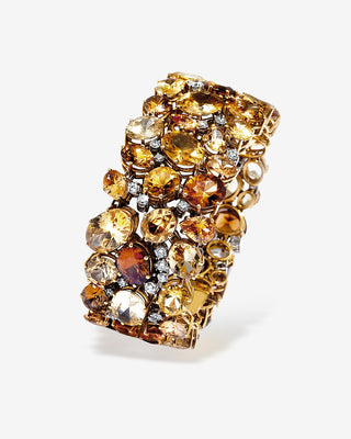 Zircon Bracelet Zircons & Diamonds Yellow White Gold