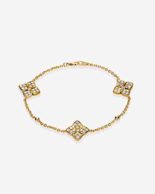 Arabesque Bracelet Three Elements Diamonds Yellow Gold