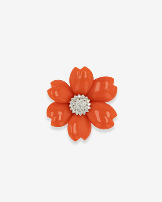Blossom Coral & Diamonds Yellow Gold