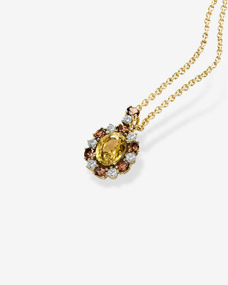 Zircon Pendant Zircon & Diamonds Yellow Gold