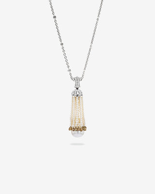 Tassel Pendant Drops & Diamonds Yellow Gold