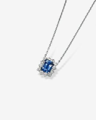 Pendant Sapphire & Diamonds Platinum