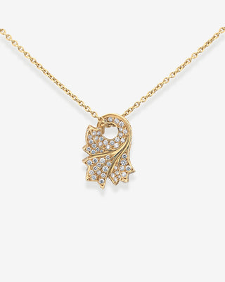 Acanthus Necklace Small Diamonds Yellow Gold