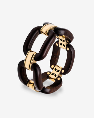 Arena Armband Edelholz Gelbgold