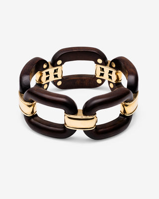 Arena Armband Edelholz Gelbgold