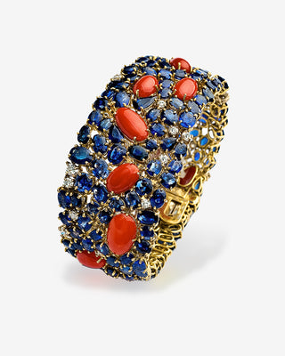 Sapphire Bracelet Diamonds Yellow Gold