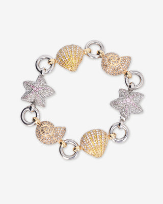 Strandgut Bracelet Coloured Diamonds Yellow Gold
