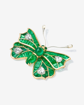 Emerald Butterfly Yellow Gold