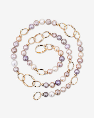 Pearl Necklace Pink Freshwater Pearls Rose Gold