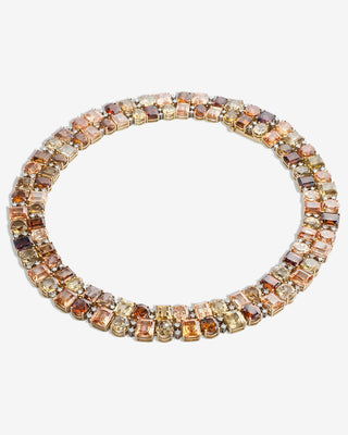 Zircon Necklace Zircons & Diamonds Yellow Gold