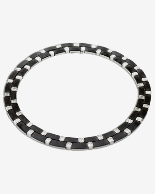 Ebony Necklace Emerald Diamonds Platinum