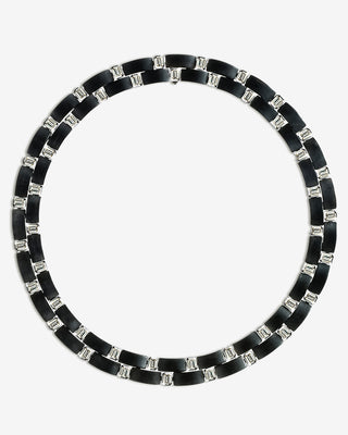 Ebony Necklace Emerald Diamonds Platinum