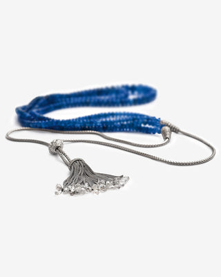 Diamond Sapphire Necklace White Gold