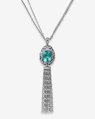 Paraiba Tourmaline Necklace Diamonds Platinum