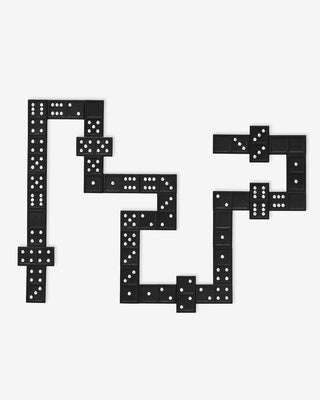 Domino Set Ebony & Platinum Diamonds