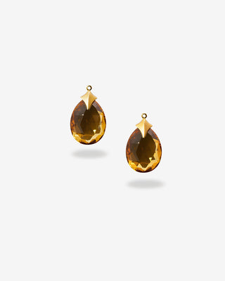 Acanthus Drop Pendant Citrine Briolettes Yellow Gold