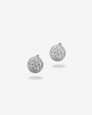 Diamond Bead Drop Pendant White Gold