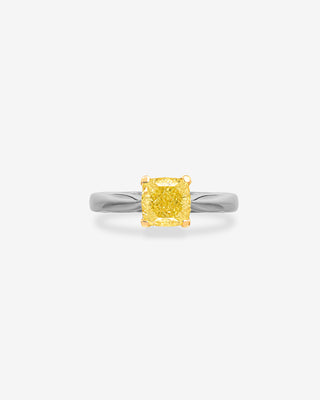 Ring Fancy Yellow Diamond Platinum
