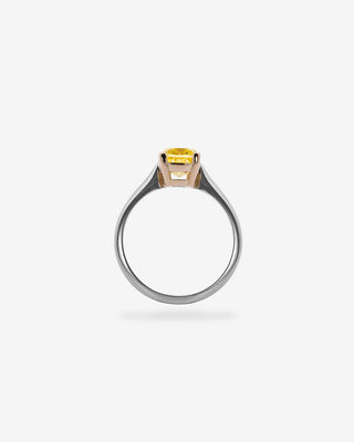 Ring Fancy Yellow Diamond Platinum