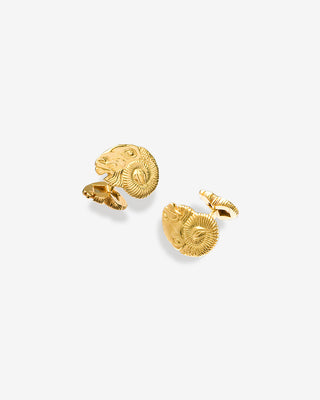 Cufflinks Ram's Head Yellow Gold