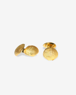 Shell Cufflinks Yellow Gold