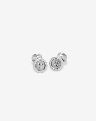 Cufflinks Buttons White Gold