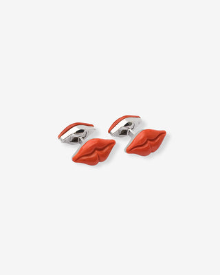 Cufflinks Coral Lips Yellow Gold