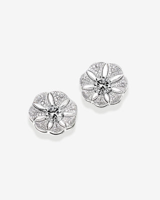 Blossom Ear Clips Diamond White Gold