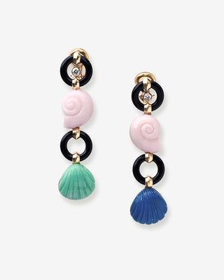 Drop Earrings Coloured Gemstones Yellow Gold