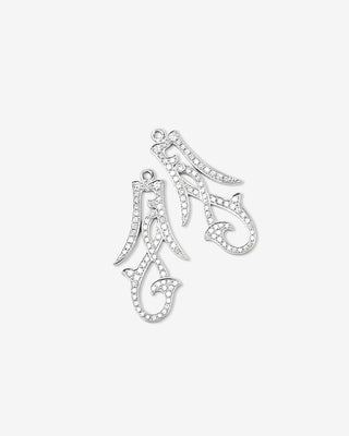 Art Deco Drop Pendant Diamonds White Gold