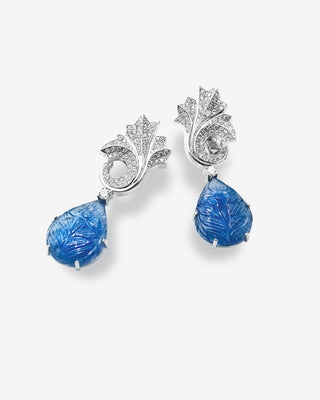 Acanthus Ear Clips Diamonds White Gold