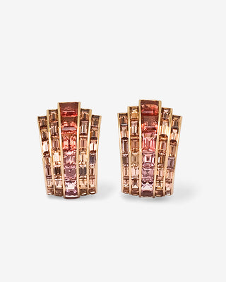 Manhattan Ear Clips Zircon & Spinel Yellow Gold