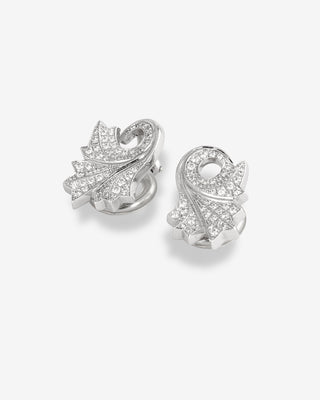 Acanthus Ohrclips aus Weißgold mit Diamanten von Fochtmann München