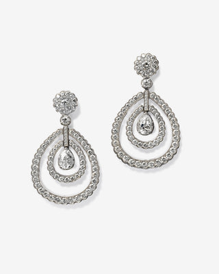 Drop Earrings Diamonds White Gold