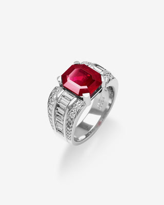 Ring Ruby & Diamonds Platinum