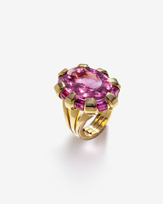 Amethyst Ring Yellow Gold