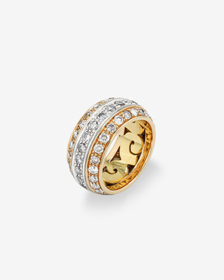 Memoire Ring Brown Diamonds Rose & White Gold
