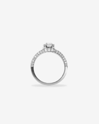 Solitaire Ring Oval Diamond Platinum