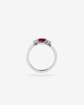 Ring Ruby & Diamonds White Gold