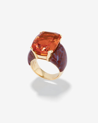 Royal Ring Citrine & Jasper Yellow Gold