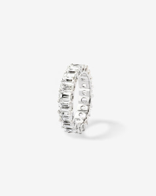 Memoire Ring Emerald Cut Platinum