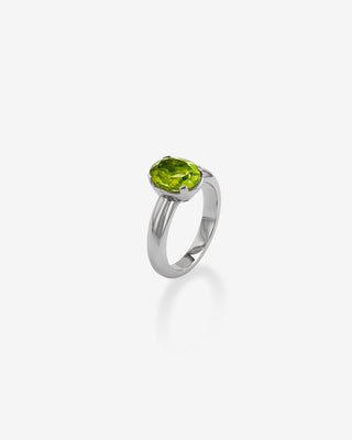 Harlequin Ring Peridot White Gold