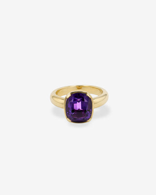 Harlequin Ring Amethyst Yellow Gold