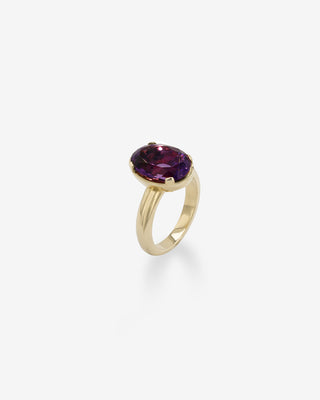 Harlequin Ring Amethyst Yellow Gold