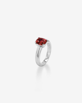 Harlequin Ring Reddish-Brown Tourmaline White Gold