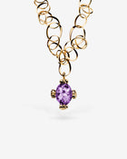 Pendant Amethyst Oval Yellow Gold